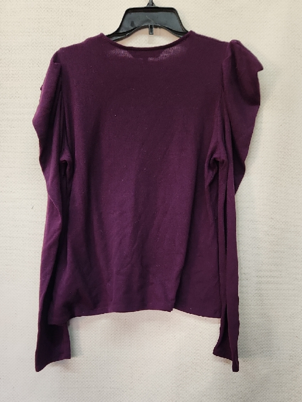 RACHEL Rachel Roy Eggplant Long-Sleeve Puff Shoulder Top - Picture 3 of 4